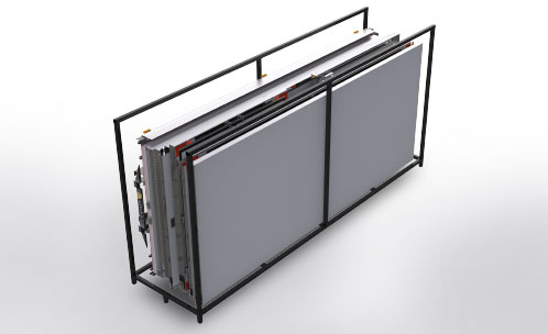 Rack de transporte CKD empacotado — sistema desmontado